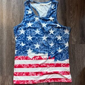 For G and PL | American Flag Racerback Tank Top Shirt